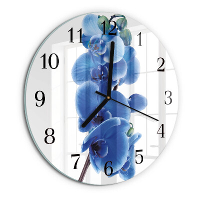 Reloj de pared redondo Orquídea