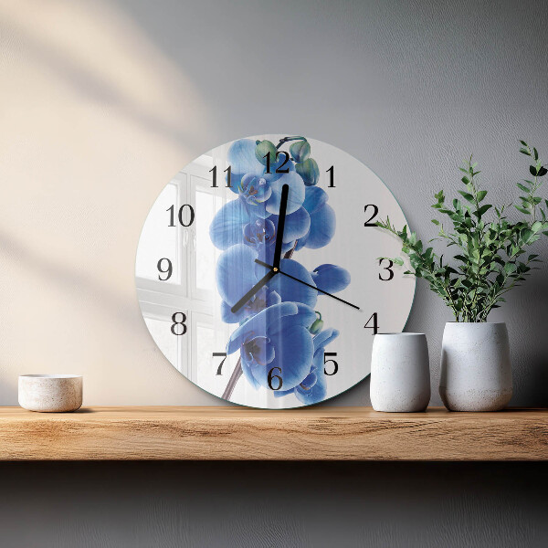 Reloj de pared redondo Orquídea