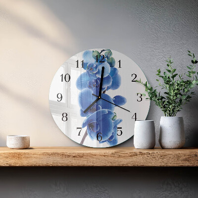 Reloj de pared redondo Orquídea
