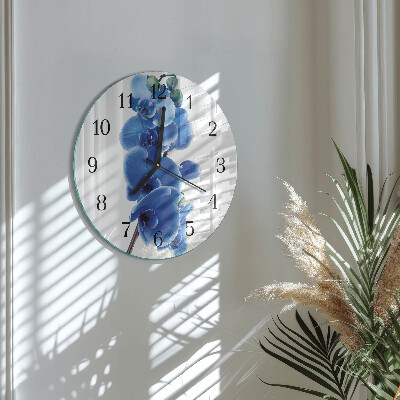 Reloj de pared redondo Orquídea
