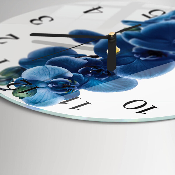 Reloj de pared redondo Orquídea