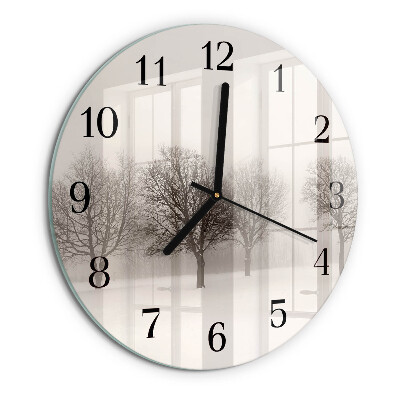 Reloj de pared redondo Invierno