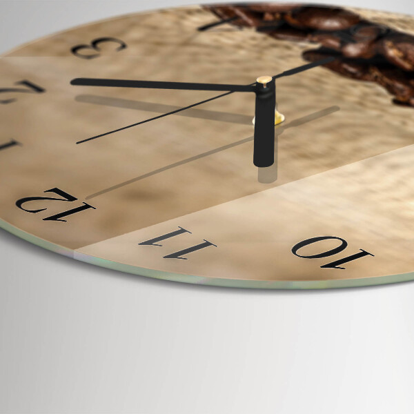 Reloj de pared redondo Granos de café