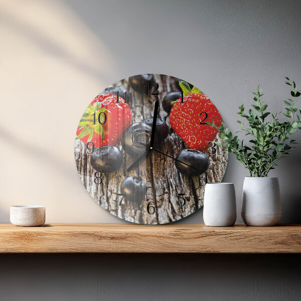Reloj de pared redondo arándanos