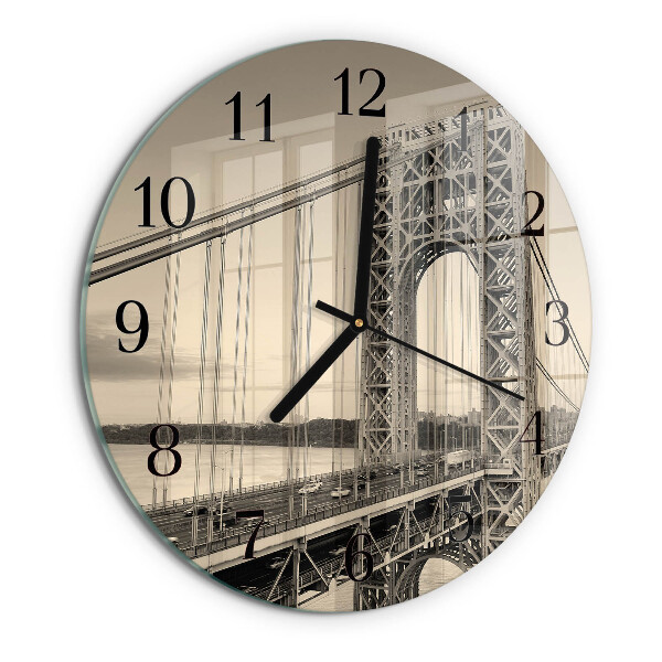 Reloj de pared redondo Puerta dorada