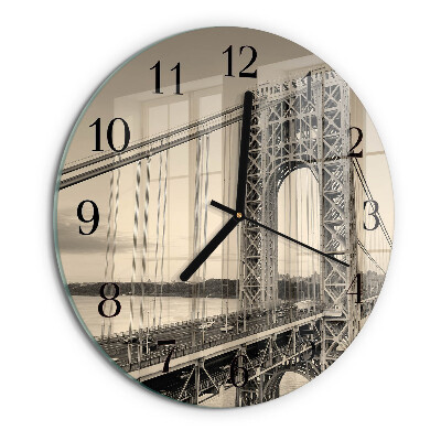 Reloj de pared redondo Puerta dorada