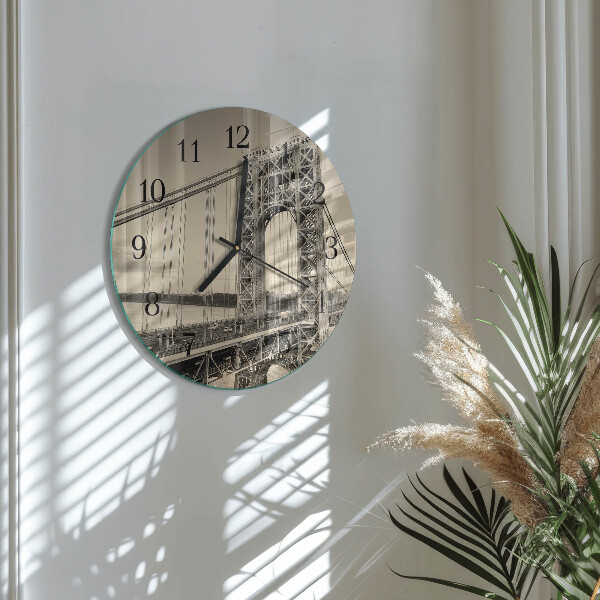 Reloj de pared redondo Puerta dorada