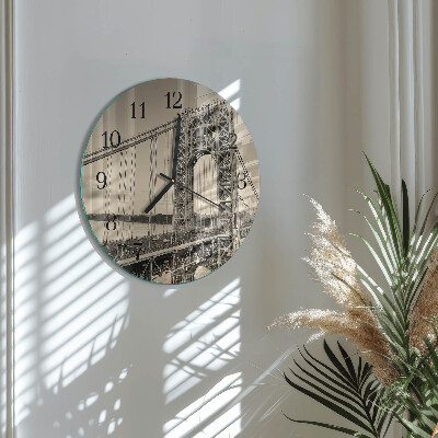 Reloj de pared redondo Puerta dorada