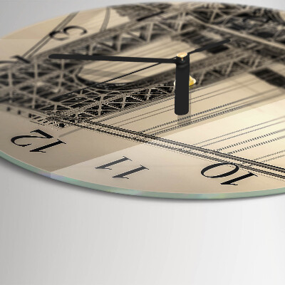 Reloj de pared redondo Puerta dorada