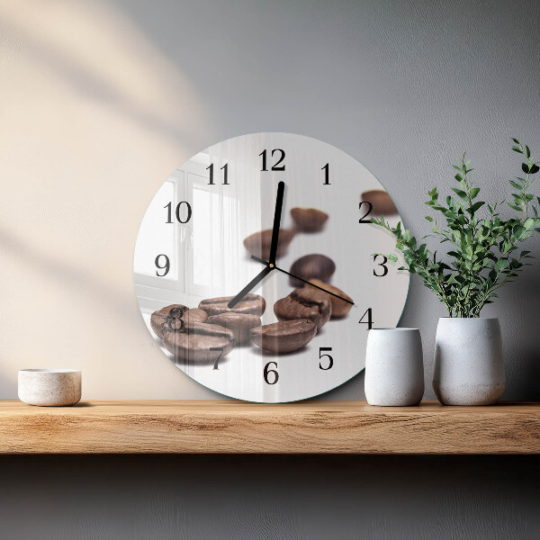 Reloj de pared redondo Granos de café