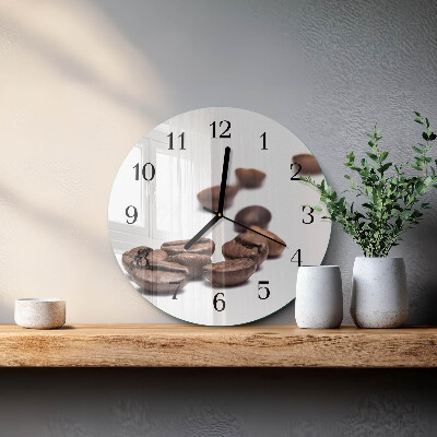 Reloj de pared redondo Granos de café