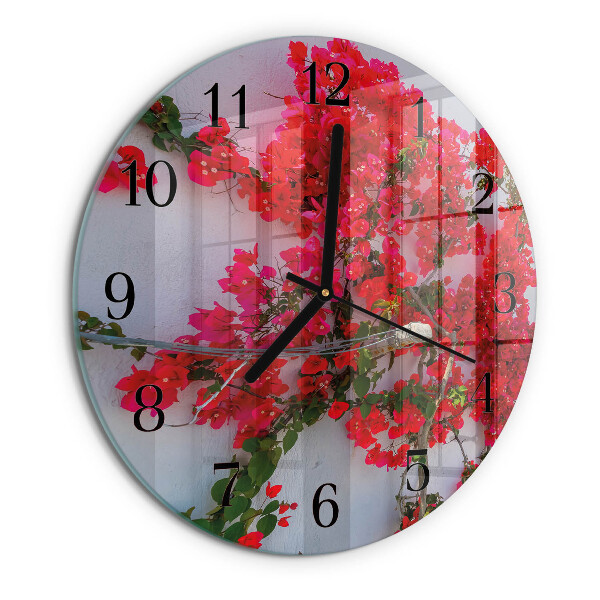 Reloj de pared redondo Flores