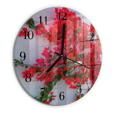 Reloj de pared redondo Flores