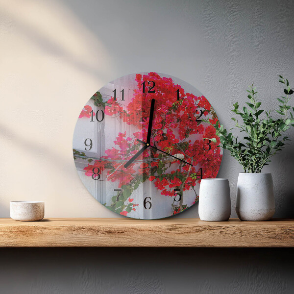 Reloj de pared redondo Flores