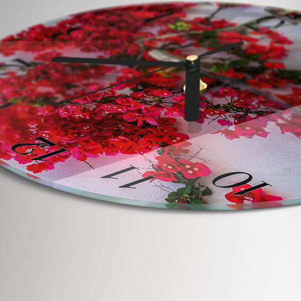 Reloj de pared redondo Flores