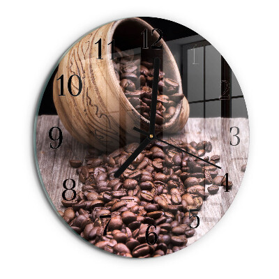 Reloj de pared redondo Granos de café
