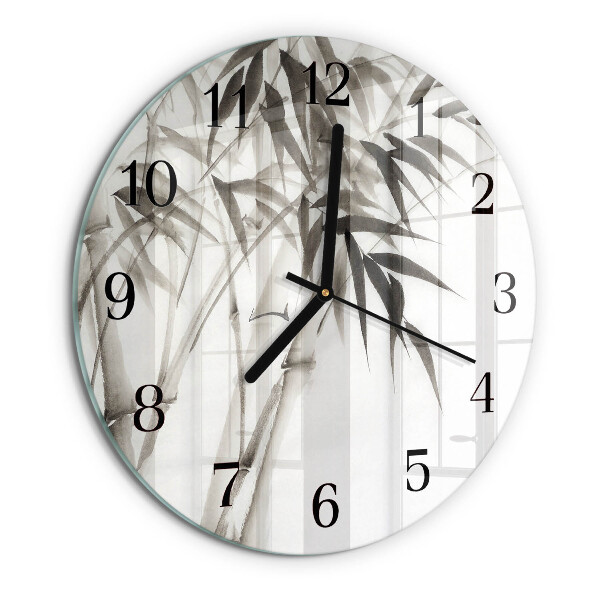 Reloj de pared redondo Bambú