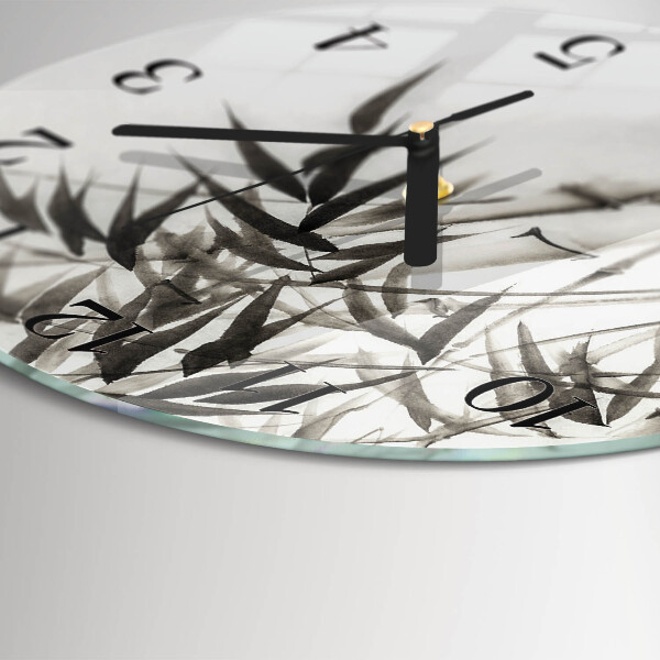 Reloj de pared redondo Bambú