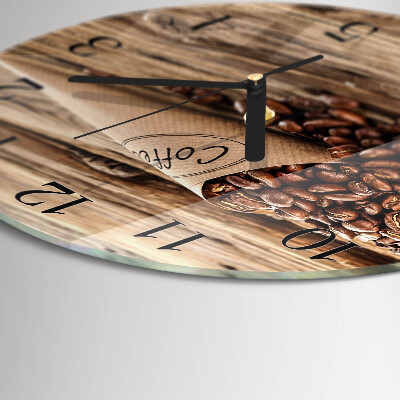 Reloj de pared redondo Granos de café
