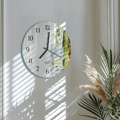 Reloj de pared redondo Bambú