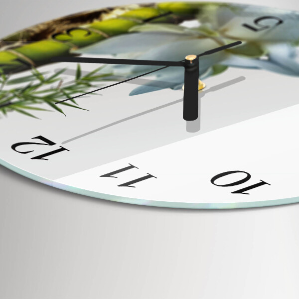 Reloj de pared redondo Bambú