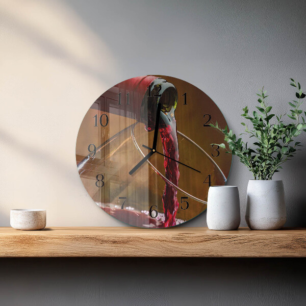 Reloj de pared redondo Vino