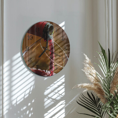 Reloj de pared redondo Vino