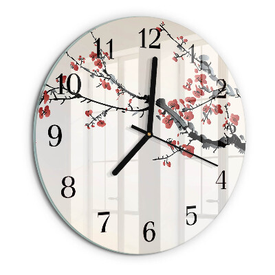 Reloj de pared redondo Flores