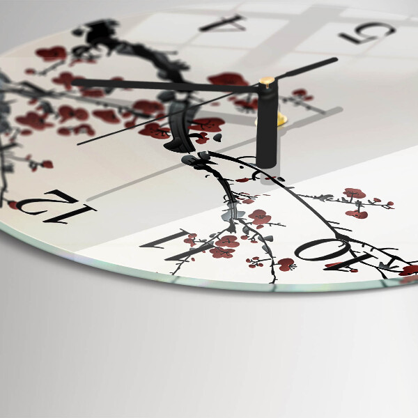 Reloj de pared redondo Flores