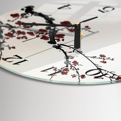 Reloj de pared redondo Flores