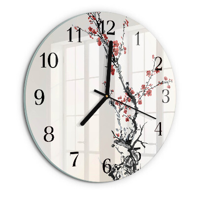 Reloj de pared redondo Flores