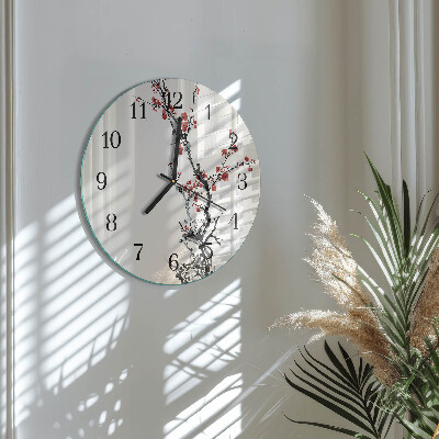 Reloj de pared redondo Flores