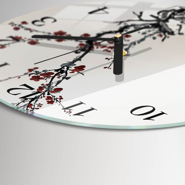 Reloj de pared redondo Flores