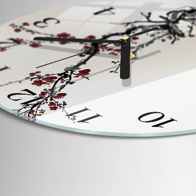 Reloj de pared redondo Flores