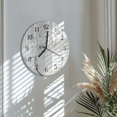 Reloj de pared redondo Flores