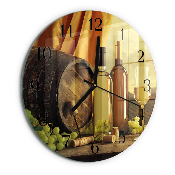 Reloj de pared redondo Barril de vino