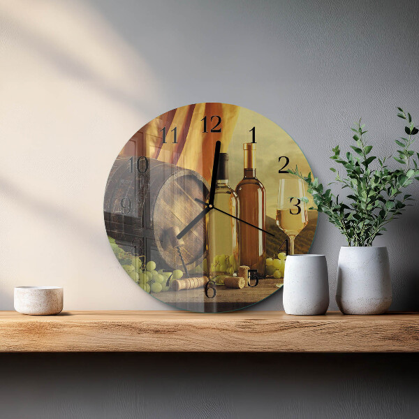 Reloj de pared redondo Barril de vino