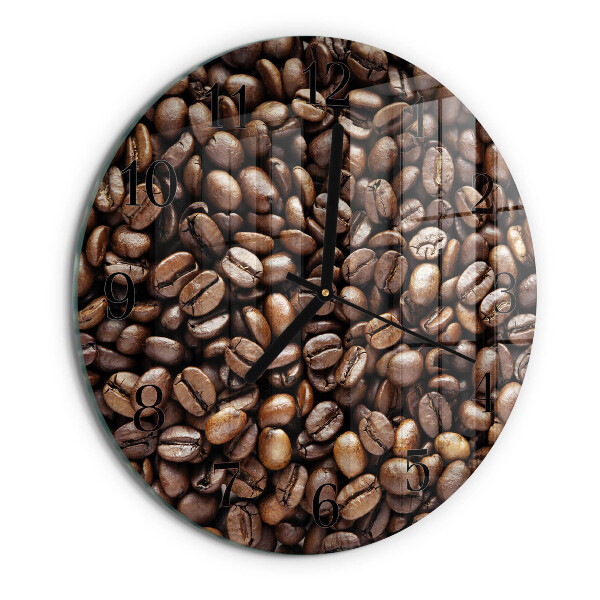 Reloj de pared redondo Granos de café