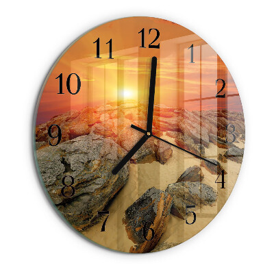Reloj de pared redondo Atardecer