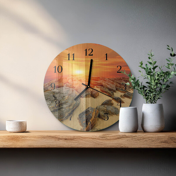 Reloj de pared redondo Atardecer