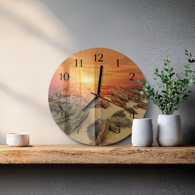 Reloj de pared redondo Atardecer