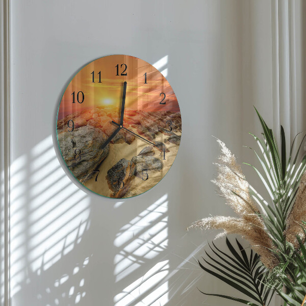 Reloj de pared redondo Atardecer