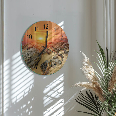 Reloj de pared redondo Atardecer
