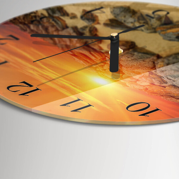 Reloj de pared redondo Atardecer