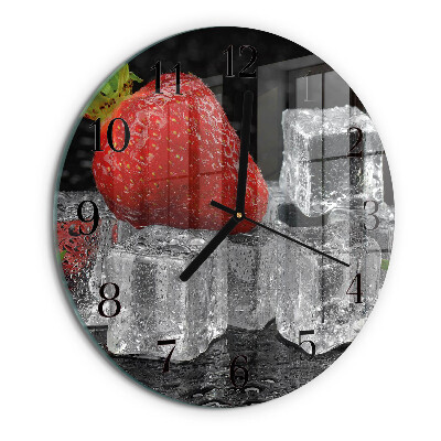 Reloj de pared redondo Helado de fresa