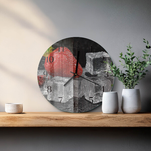 Reloj de pared redondo Helado de fresa