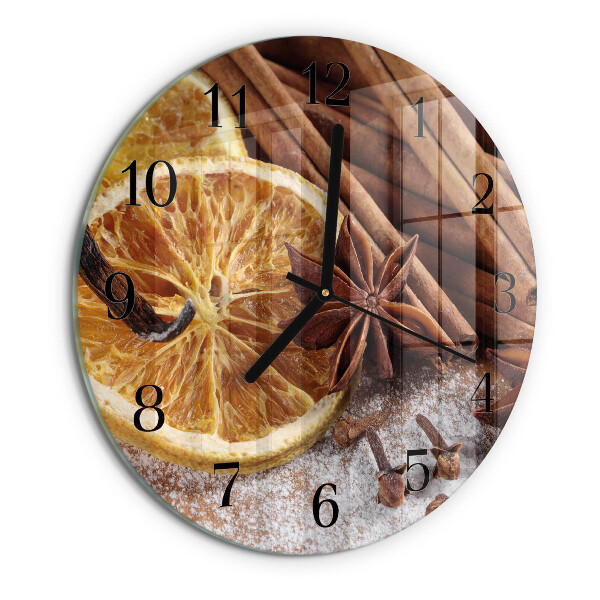 Reloj de pared redondo Canela y anís