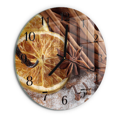 Reloj de pared redondo Canela y anís