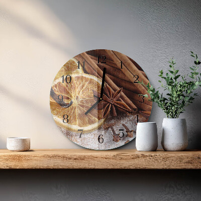 Reloj de pared redondo Canela y anís