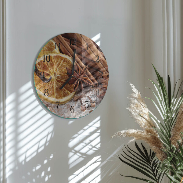 Reloj de pared redondo Canela y anís